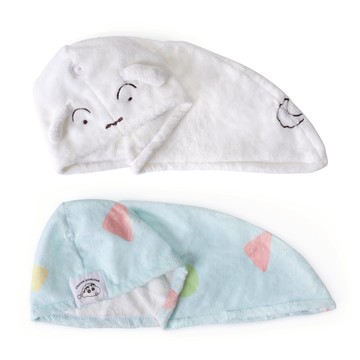 蠟筆小新吸水乾髮帽 norns Original Design 小白超細纖維快乾髮帽