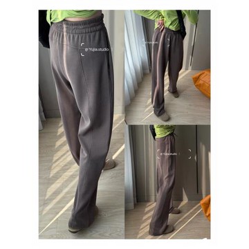 百搭神褲高腰直筒褲空氣褲女秋冬新款莫代爾運動休閑褲
