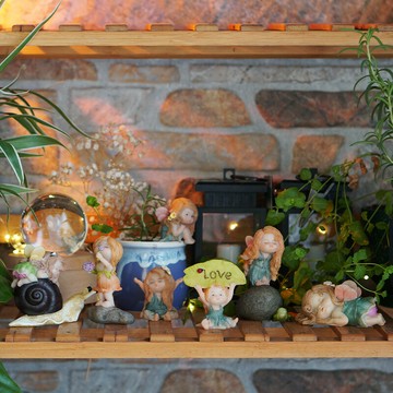 創意可愛小女孩天使精靈花仙子擺件情侶少女心裝飾禮物送女生朋友