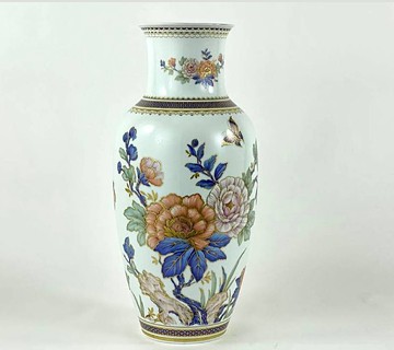 大瓷花瓶 來自 凱撒 德國 |復古花瓶與花卉圖案
