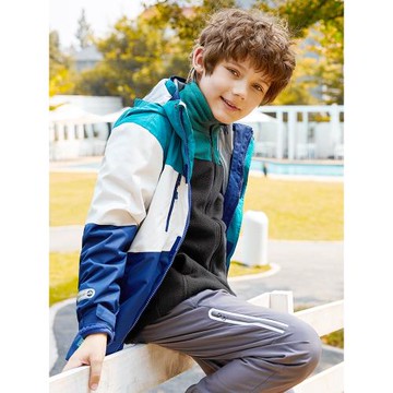 斯博蘭帝新款兒童沖鋒衣男童女童外套春秋戶外三合一防風防水風衣