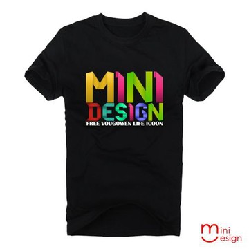 Minidesign-摺紙字母潮流設計短T 五色