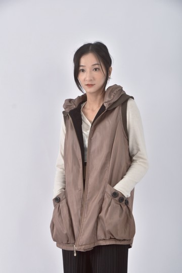 (S) yaasa無袖棕色外套