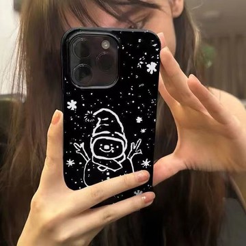 免運+隔日🚚果凍手機殼 ins雪花雪人 適用於蘋果17promax 16Pro 15plus14 13 12 11防摔