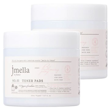 jmella 花園舞會爽膚棉片 芍藥 含AHA BHA PHA 9種玻尿酸 CICA CERA  70片  2件