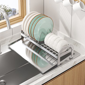 公司貨 爆殺 304特厚不銹鋼廚房水槽超窄瀝水架窗臺多層瀝水碗筷盤子粘板收納 快速發貨