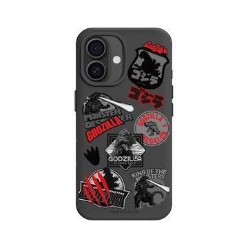 iPhone 16 SolidX 黑 - 哥吉拉 Godzilla - 經典黑紅怪獸圖鑑