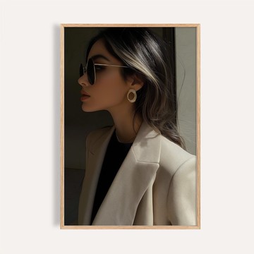 側影優雅 Elegant in Profile / 都市女性時尚攝影掛畫