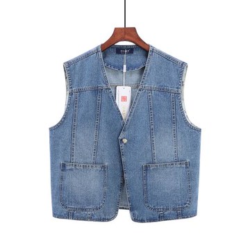 今年流行新款無袖外套牛仔馬甲女短款2025秋季減齡外搭純色小背心