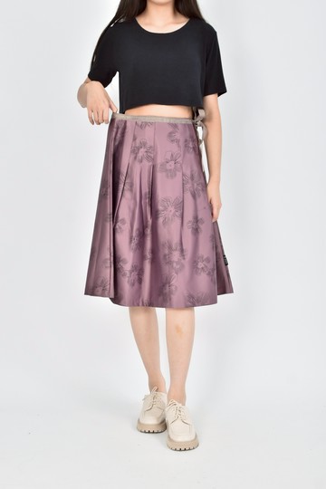 (M) fnj jeans秋冬棉質亮面挺版紫色長裙