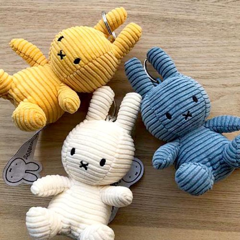 ミッフィー ボントントイズ BON TON TOYS キーホルダー Miffy Corduroy Keychain 10cm BTT-005 グッズ  ぬいぐるみ キーチェーン キーリング コーデュロイ ギフト