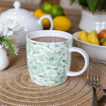 【KitchenCraft】骨瓷馬克杯(花蝶425ml)