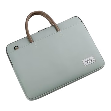 Macbook 電腦包 隱藏式手提筆電收納包 防潑水大容量防摔內膽包 灰綠色  13寸(36 x 26cm)  1個