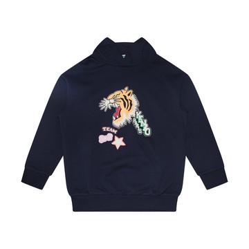 Kenzo - Blue Cotton Tiger Print Sweatshirt