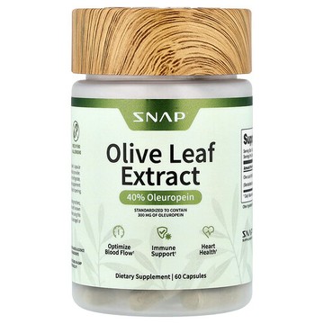 Snap Supplements, 橄欖葉，特強型，750 毫克，60 粒膠囊