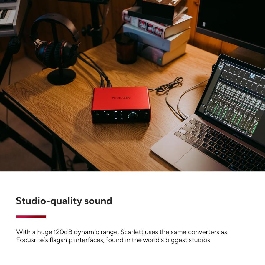 Focusrite Scarlett 4i4 (4th Gen) 2in 2out オーディオインターフェース フォーカスライト