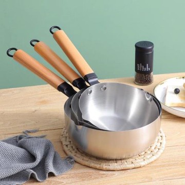 日式雪平鍋日本不銹鋼奶鍋家用牛奶熱奶電磁爐湯鍋泡面鍋小煮鍋子