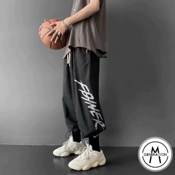 【M世代】M~8XL 冰絲長褲 休閒褲男運動褲 休閒褲 縮口褲 韓版休閒縮口長褲 寬鬆休閒褲 長褲男 APB183