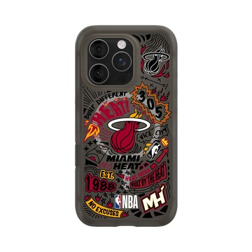 iPhone 16 Pro AirX 本質黑 - NBA - 塗鴉系列-邁阿密熱火 Miami Heat - Graffiti