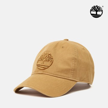 Timberland 中性小麥色刺繡LOGO棒球帽|A66BA231