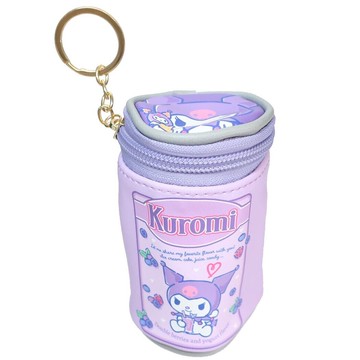 【震撼精品百貨】酷洛米_Kuromi~Sanrio 日本SANRIO三麗鷗 酷洛米造型圓形收納包/零錢包*63821