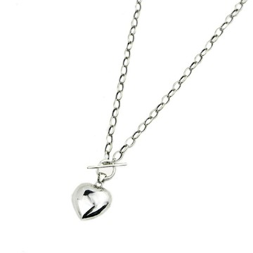 【巴黎精品】現貨+預購 925純銀項鍊愛心鎖骨鍊-日韓百搭拋光桃心女飾品a1br42