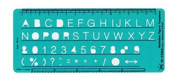 徠福 英文數字定規(針筆專用)  / 片 TP-709A【APP滿額下單10%點數(單一帳號最高5000點)】1/31止