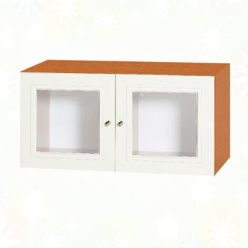 文創集-南亞塑鋼     艾格 南亞塑鋼2.7尺方框雙開門組合收納櫃-80.8x41.5x40.4cm免組