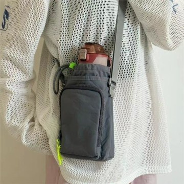 輕便手機包男女學生水壺包雨傘包便攜單肩斜挎包外出運動水杯挎包