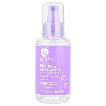 Luseta Beauty, 生物維生素和膠原蛋白，強化油護理，適用於稀薄和乾燥髮質，3.38 液量盎司（100 毫升）