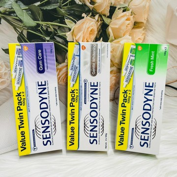 SENSODYNE 清新薄荷/牙齦護理/溫和亮白 牙膏100g*2入 超值組合｜全店$299 全家取貨免運｜領券9折｜APP下單最高再賺22%點數⚡