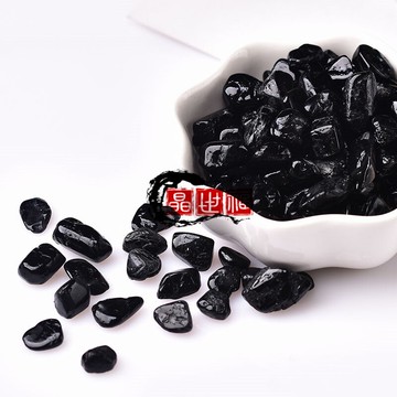 天然黑碧璽擺件電氣石原石礦石凈化水魚缸能量水晶托瑪琳風水