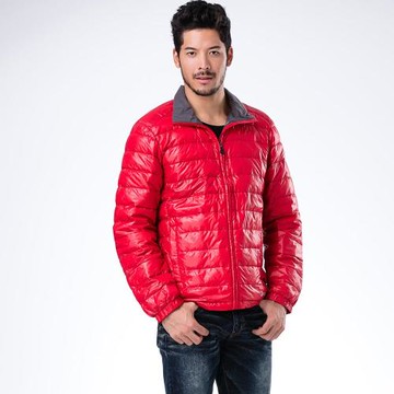 【JORDON 橋登】經典男款雙配色 無帽 超輕羽絨外套978