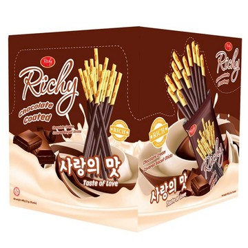 Richy 瑞奇 巧克力風味餅乾棒  400g  1盒