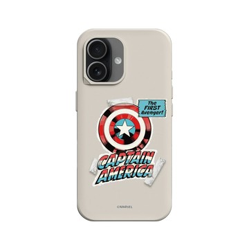 iPhone 17 SolidX 貝殼灰 - 迪士尼-漫威 Marvel - 漫威系列 - 美國隊長 – 復古盾牌