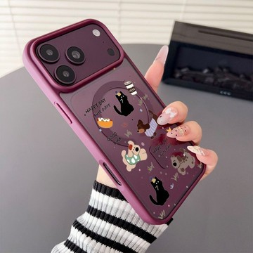 多個小動物 馬卡龍無綫磁吸充電 iphone 18 pro max 17 16 15 14 13 12 11 8p手機殼