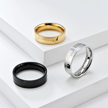 STEEL 鋼戒。簡單交錯（亮銀色7號、11號現貨供應中） | TM