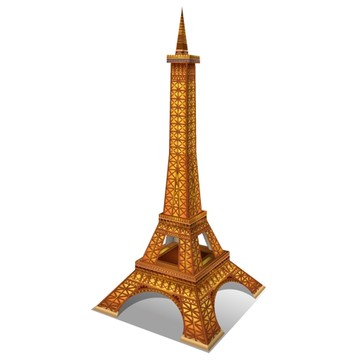 巴黎鐵塔 組裝完成尺寸 (L)15x(W)15x(H)38cm  1組  棕色  8片