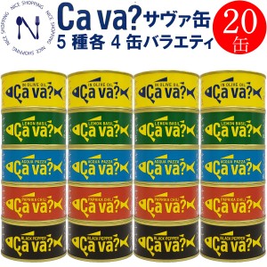 岩手 CAVA サヴァ 食べ比べ 20缶 セット 缶詰 国産 オリーブオイル漬け レモンバジル味 アクアパッツァ風 パプリカチリソース ブラックペ