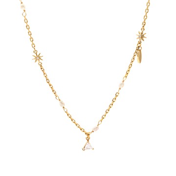 [鍍18K金] 珍珠的歌詠鎖骨鍊  / Pearl Ode Necklace