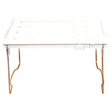 生活King 伸縮整理架 廚房置物架 桌面收納層架  34~52 x 24.6 x 19.5cm  1個  白色