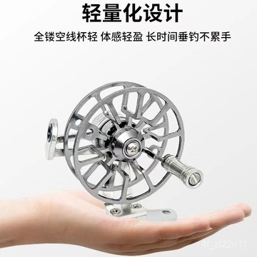 釣魚捲線器 打輪活魚全金屬輪冰改裝釣輪輪帶卸力冰釣輪魚綫飛釣輪漁輪釣魚💖超實惠💖 AMZU