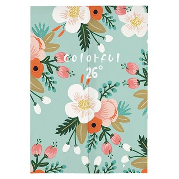 半島良品 棉麻門簾風水簾 長款  清新花朵  85 x 120cm