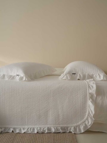 極簡系列床蓋三件套-霜跡白