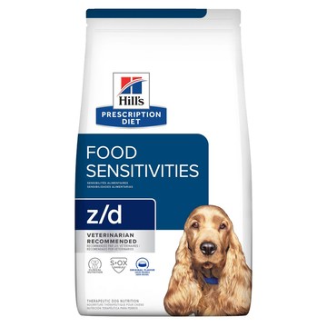 Hills 犬用 z/d 食物敏感 17.6LB 處方 狗飼料