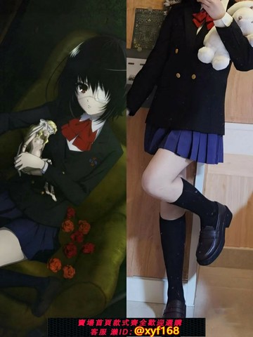 {台灣公司貨 可打統編}Another見崎鳴COS服14周歲以上適用校服定制套裝可愛風御姐范女仆裝 14周歲以上適用動漫服裝 日本ACG作品Cosplay女裝 L/S/M/XL校服定制套裝