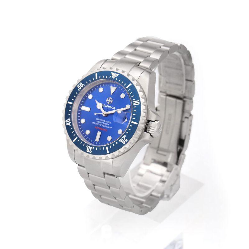ENRIVA ダイバーズウォッチ 自動巻き腕時計 オートマティック 日付表示 100ATM,ブルー 通販 LINEポイント最大0.5%GET  LINEショッピング