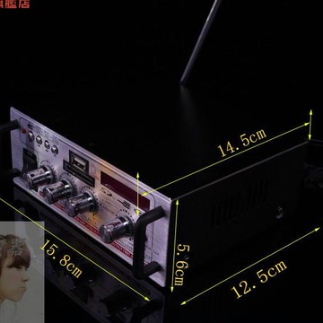 BT直流12伏 220V  藍牙 功放 迷你小型 功放機 音箱 功率放大 插卡U盤收音[DD0407001]