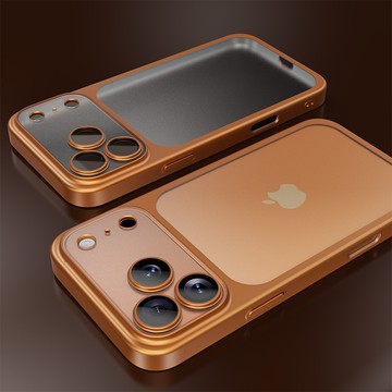 秒變17 自帶鏡頭膜 磨砂不沾指紋 手機殼 適用於 iPhone 17 16 15 14 13 12 Promax防摔殼