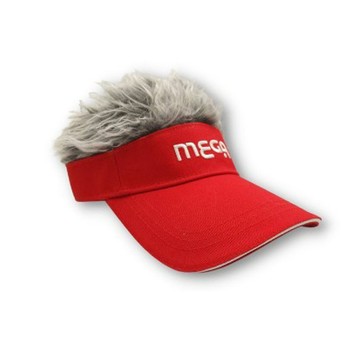 【海夫健康生活館】MEGA GOLF 防寒&造型 日本款潮流假髮帽 紅帽銀髮(MG-201)
